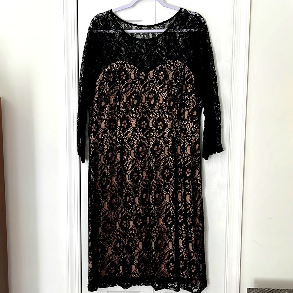 EUC sexy black lace dress